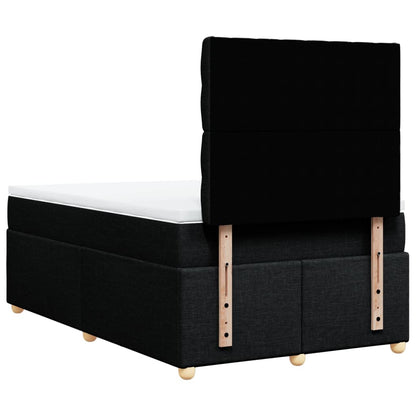 Giroletto a Molle con Materasso Nero 120x190 cm in Tessuto | homemem39