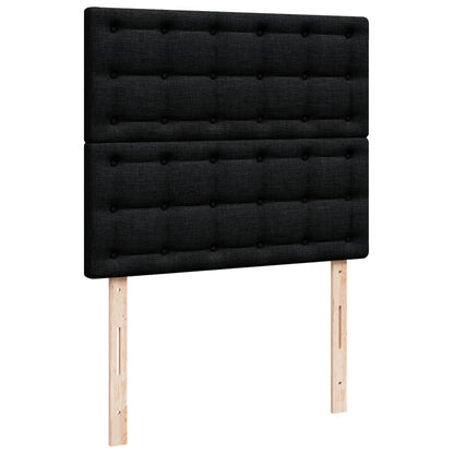 Giroletto a Molle con Materasso Nero 120x190 cm in Tessuto - homemem39