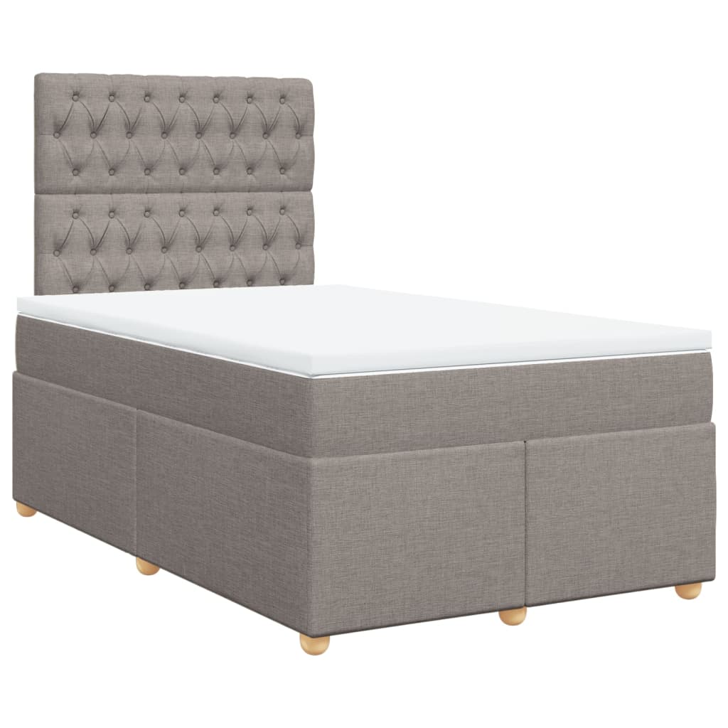Giroletto a Molle con Materasso Tortora 120x200 cm in Tessuto | homemem39