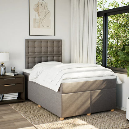 Giroletto a Molle con Materasso Tortora 120x200 cm in Tessuto | homemem39