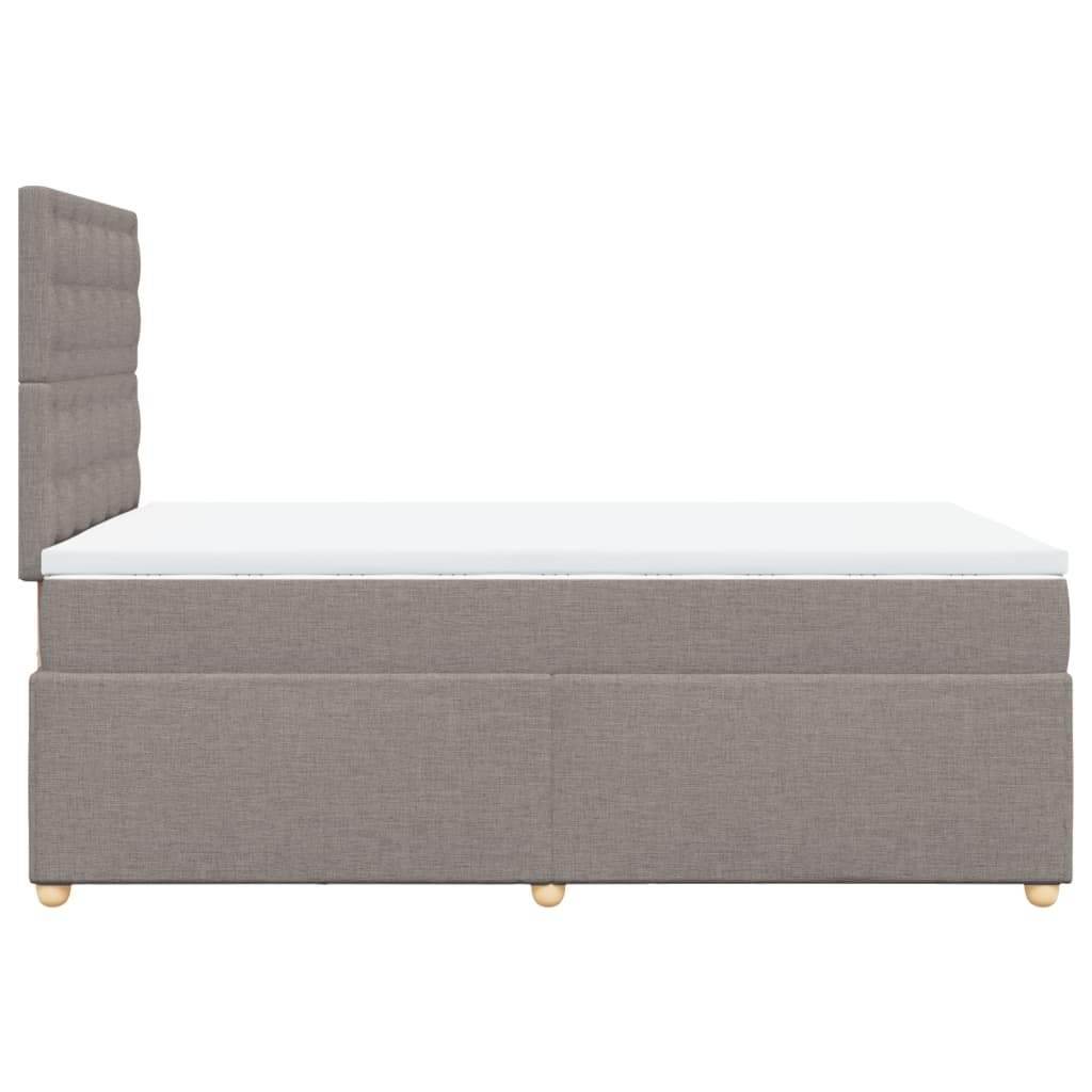 Giroletto a Molle con Materasso Tortora 120x200 cm in Tessuto | homemem39