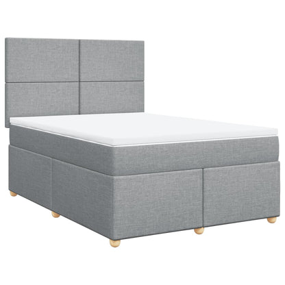 Giroletto a Molle con Materasso Grigio Chiaro 140x190cm Tessuto | homemem39