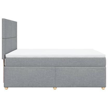 Giroletto a Molle con Materasso Grigio Chiaro 140x190cm Tessuto | homemem39