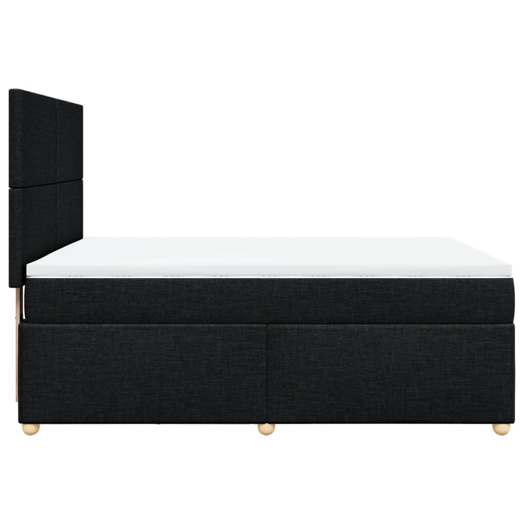 Giroletto a Molle con Materasso Nero 140x190 cm in Tessuto | homemem39