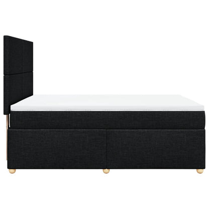 Giroletto a Molle con Materasso Nero 140x190 cm in Tessuto | homemem39