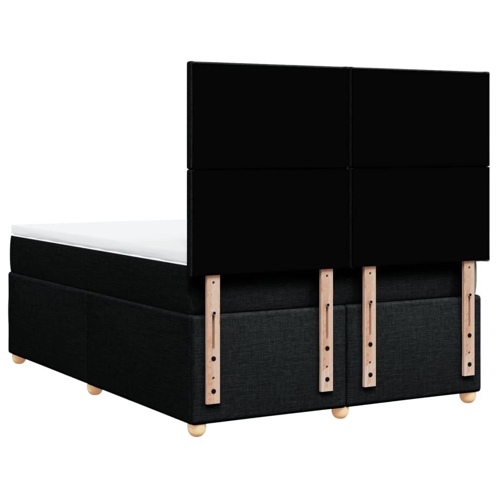 Giroletto a Molle con Materasso Nero 140x190 cm in Tessuto | homemem39