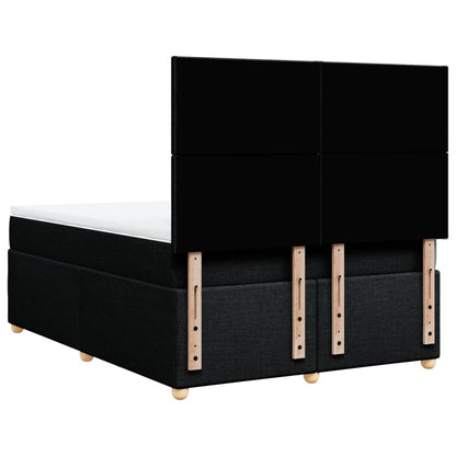 Giroletto a Molle con Materasso Nero 140x190 cm in Tessuto | homemem39