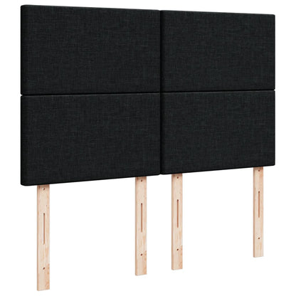 Giroletto a Molle con Materasso Nero 140x190 cm in Tessuto