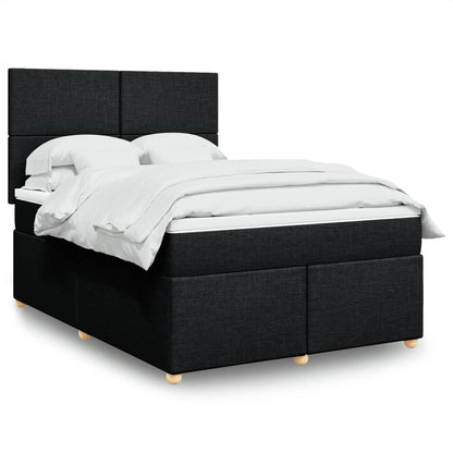 Giroletto a Molle con Materasso Nero 140x190 cm in Tessuto | homemem39
