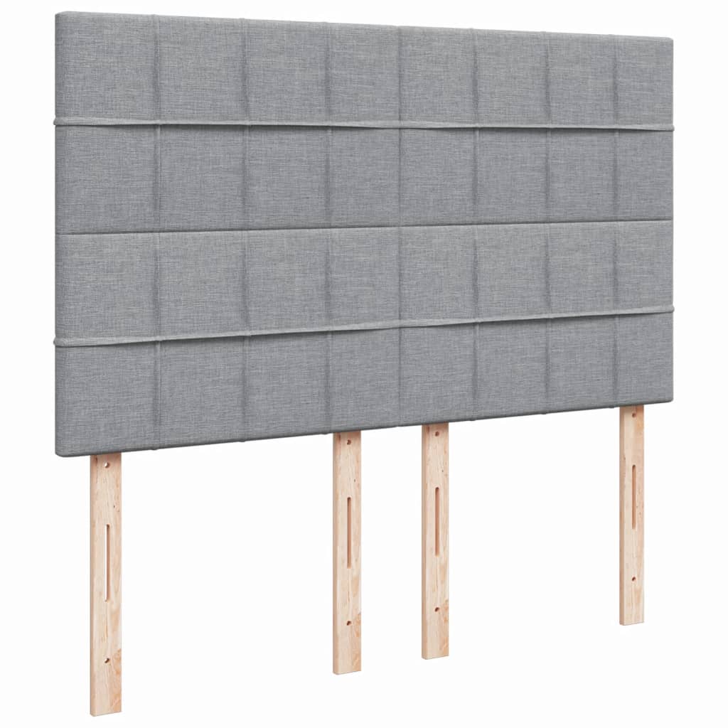 Giroletto a Molle con Materasso Grigio Chiaro 140x190cm Tessuto | homemem39