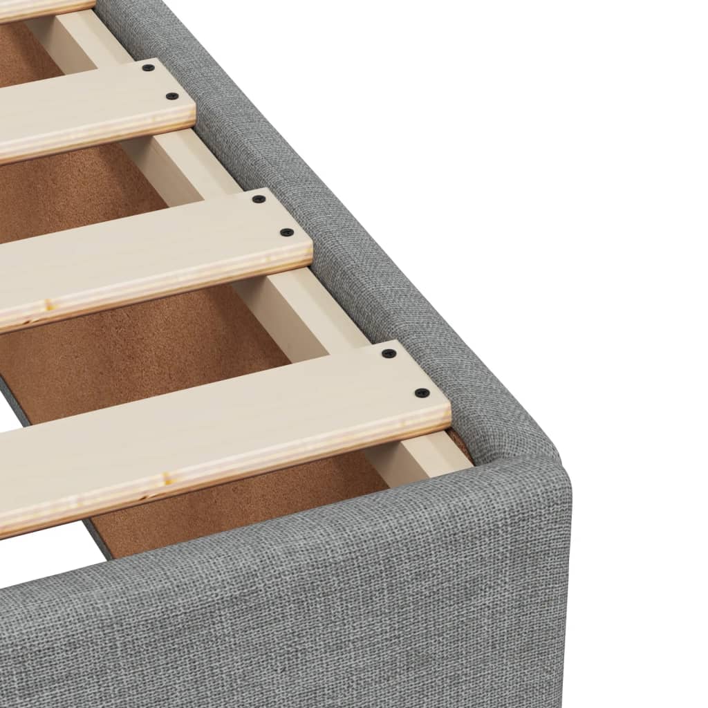 Giroletto a Molle con Materasso Grigio Chiaro 140x190cm Tessuto | homemem39