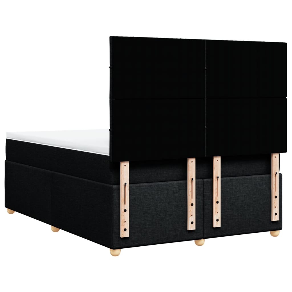 Giroletto a Molle con Materasso Nero 140x190 cm in Tessuto | homemem39