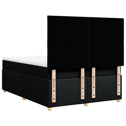 Giroletto a Molle con Materasso Nero 140x190 cm in Tessuto | homemem39