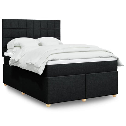 Giroletto a Molle con Materasso Nero 140x190 cm in Tessuto | homemem39
