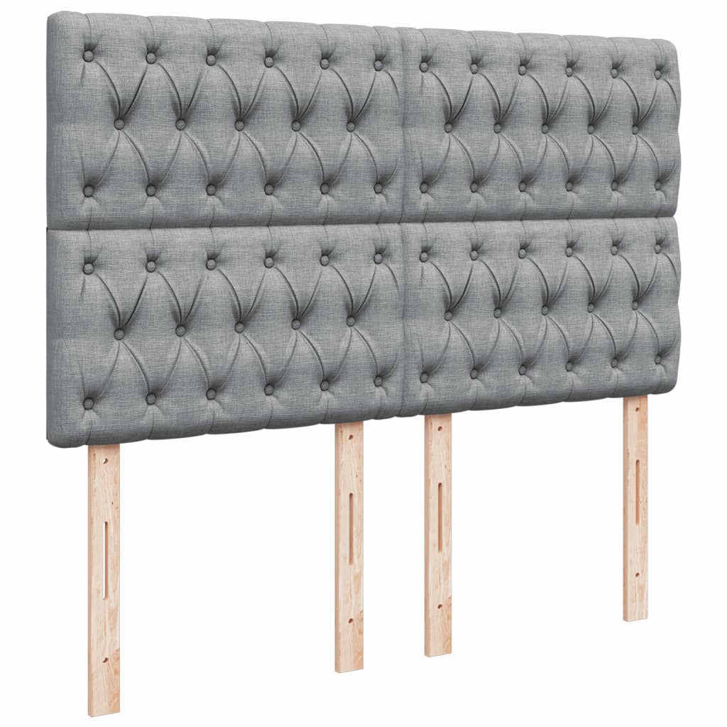 Giroletto a Molle con Materasso Grigio Chiaro 140x190cm Tessuto | homemem39