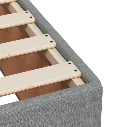 Giroletto a Molle con Materasso Grigio Chiaro 140x190cm Tessuto | homemem39