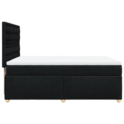 Giroletto a Molle con Materasso Nero 140x190 cm in Tessuto | homemem39
