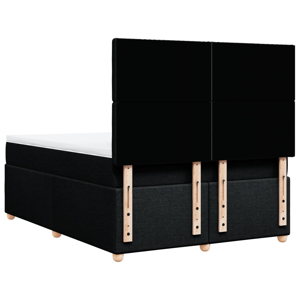 Giroletto a Molle con Materasso Nero 140x190 cm in Tessuto | homemem39