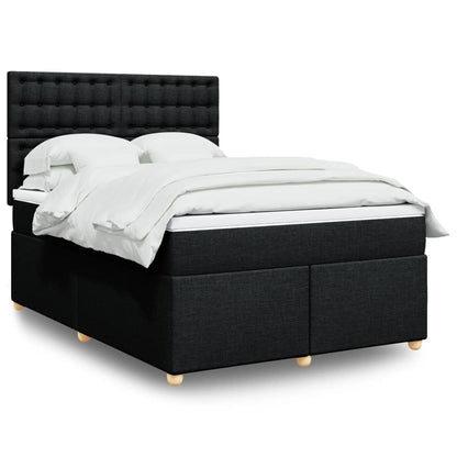 Giroletto a Molle con Materasso Nero 140x190 cm in Tessuto | homemem39