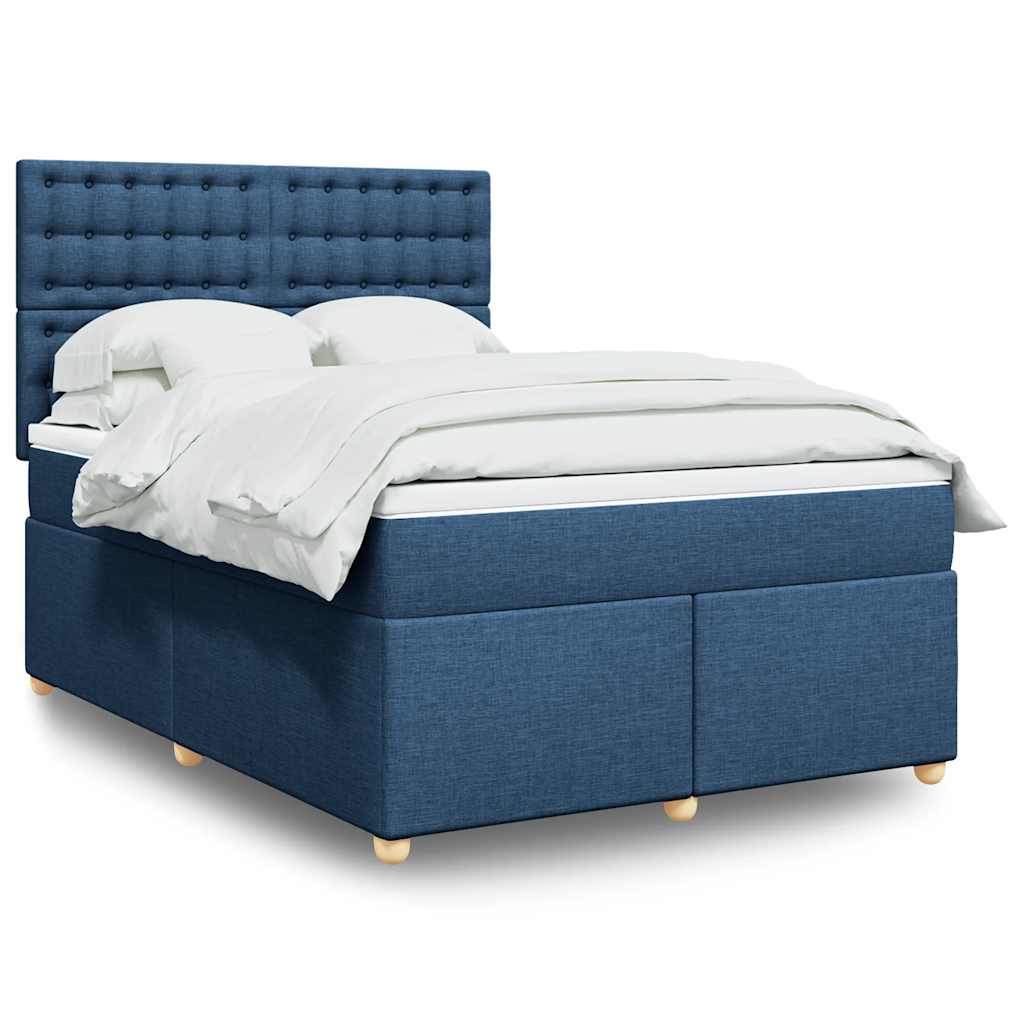 Giroletto a Molle con Materasso Blu 140x190 cm in Tessuto | homemem39