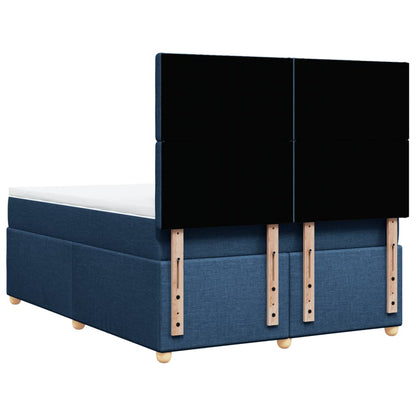 Giroletto a Molle con Materasso Blu 140x200 cm in Tessuto | homemem39