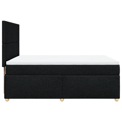 Giroletto a Molle con Materasso Nero 160x200 cm in Tessuto | homemem39