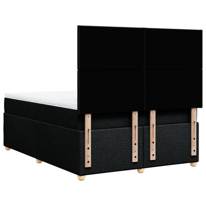 Giroletto a Molle con Materasso Nero 160x200 cm in Tessuto | homemem39