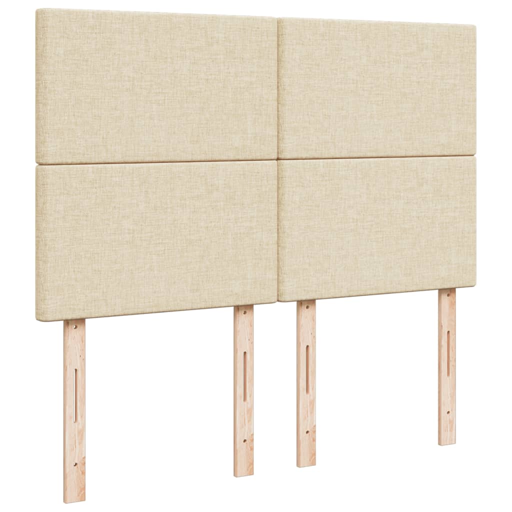 Giroletto a Molle con Materasso Crema 160x200 cm in Tessuto - homemem39