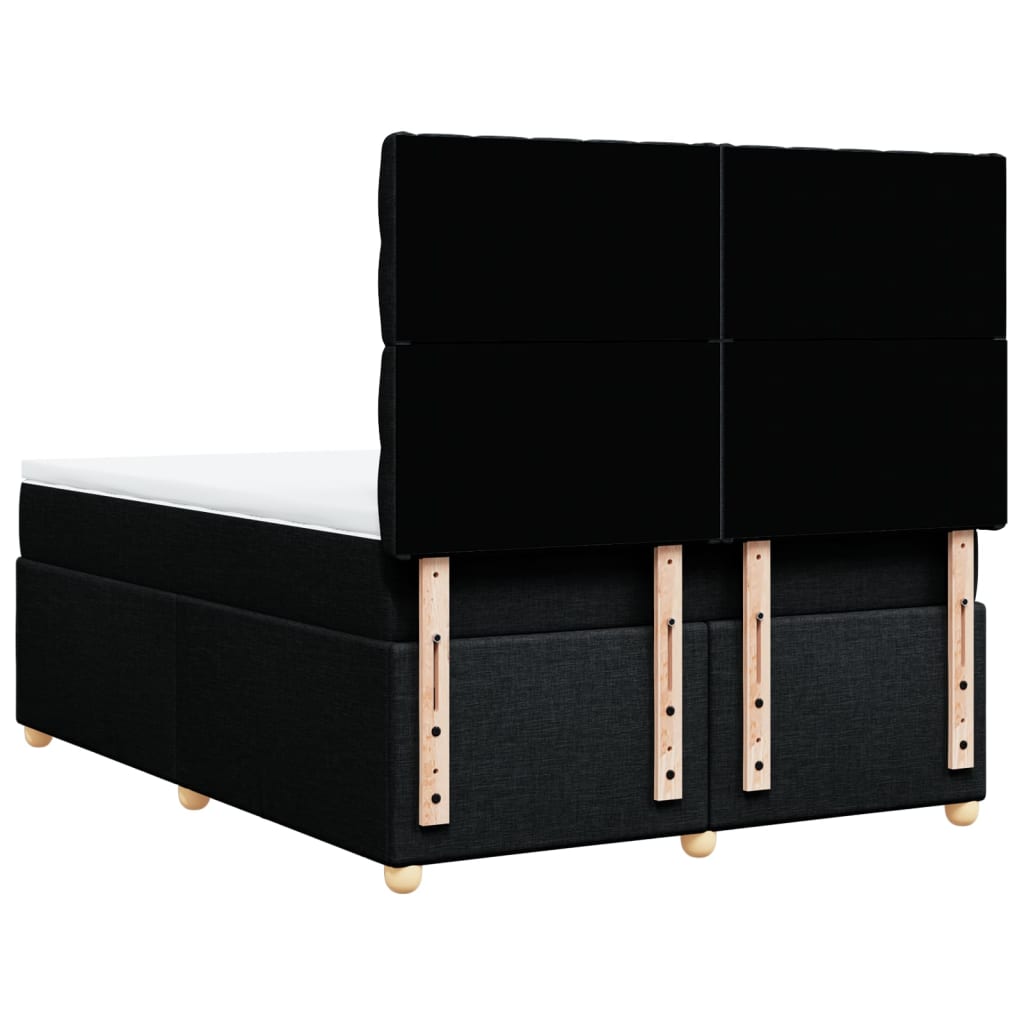 Giroletto a Molle con Materasso Nero 160x200 cm in Tessuto | homemem39