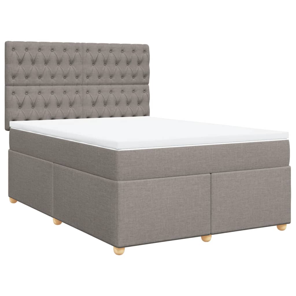 Giroletto a Molle con Materasso Tortora 160x200 cm in Tessuto | homemem39