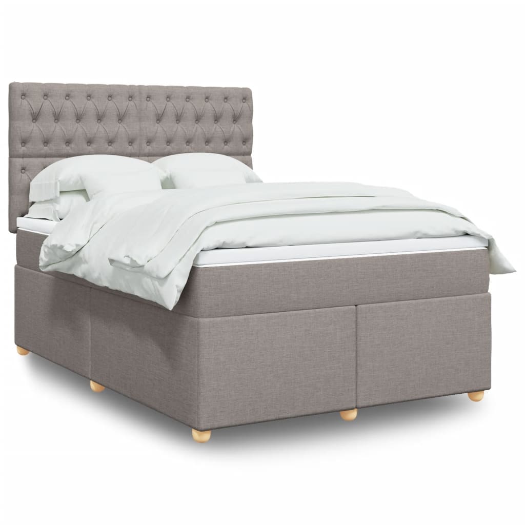 Giroletto a Molle con Materasso Tortora 160x200 cm in Tessuto | homemem39