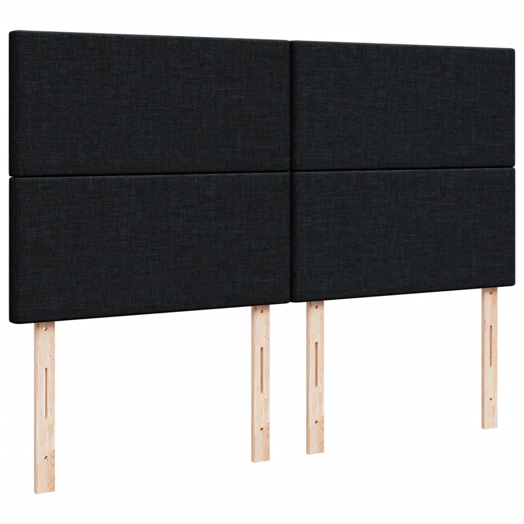 Giroletto a Molle con Materasso Nero 180x200 cm in Tessuto - homemem39