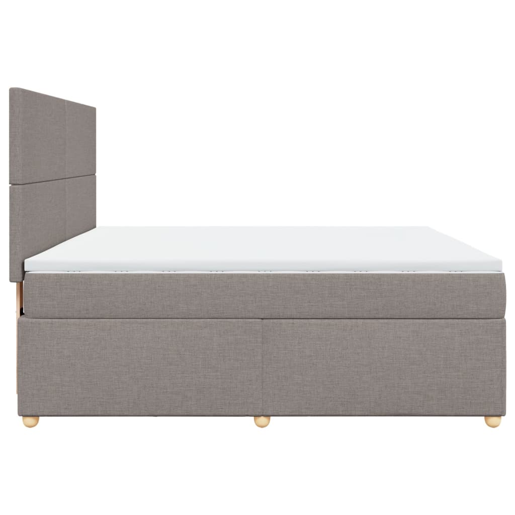 Giroletto a Molle con Materasso Tortora 180x200 cm in Tessuto | homemem39