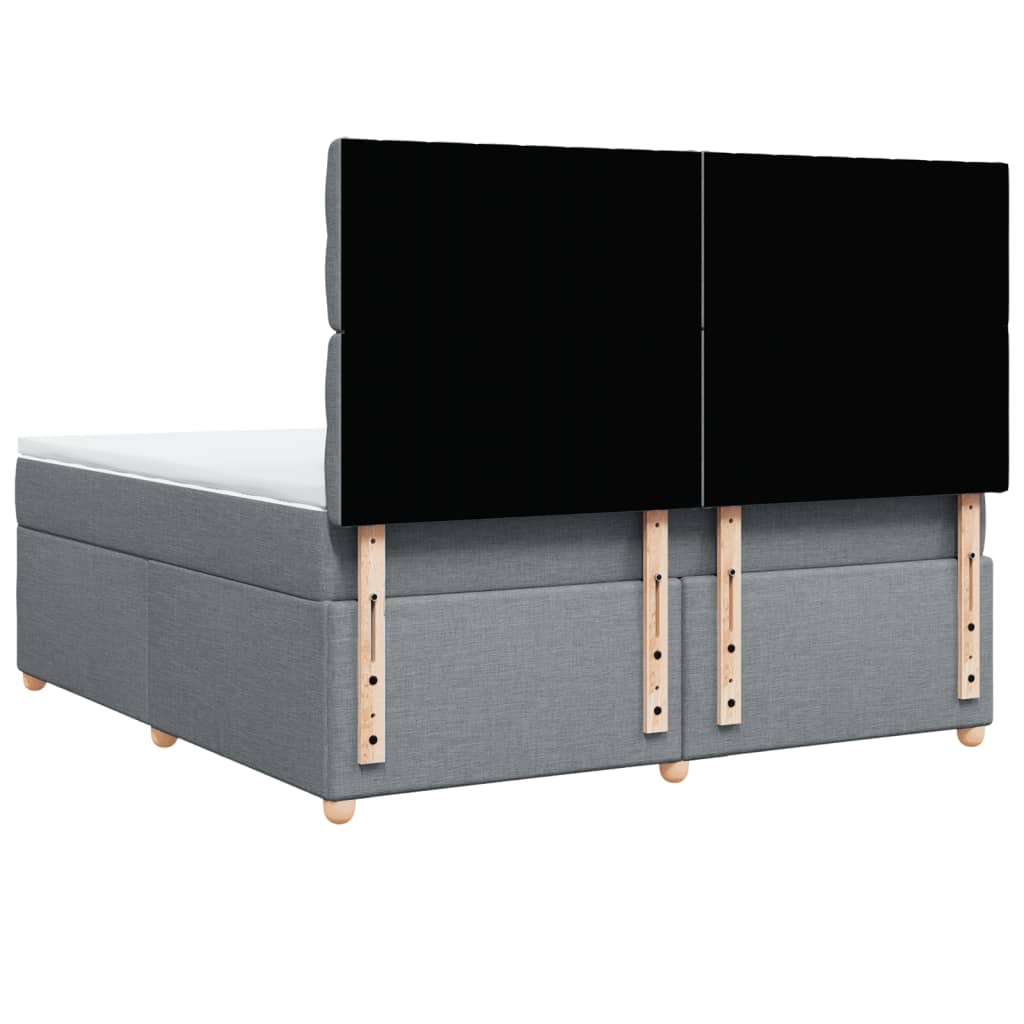 Giroletto a Molle con Materasso Grigio Chiaro180x200 cm Tessuto - homemem39