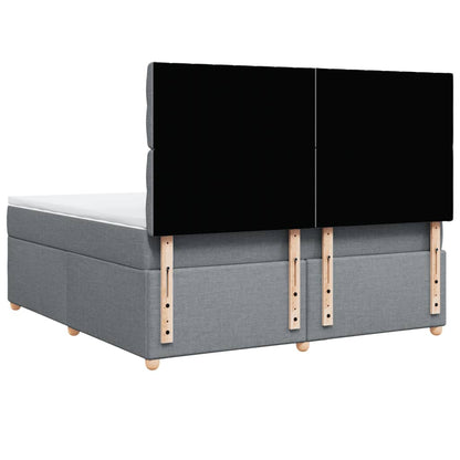 Giroletto a Molle con Materasso Grigio Chiaro180x200 cm Tessuto - homemem39