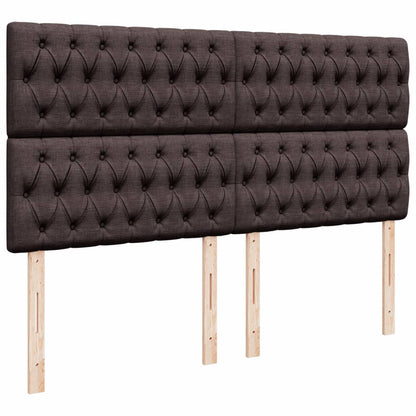 Giroletto a Molle con Materasso Marrone Scuro 180x200cm Tessuto | homemem39