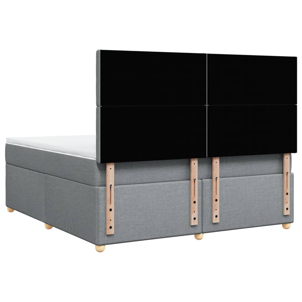 Giroletto a Molle con Materasso Grigio Chiaro180x200 cm Tessuto - homemem39