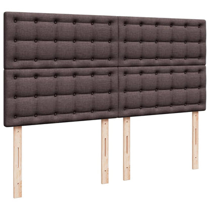 Giroletto a Molle con Materasso Marrone Scuro 180x200cm Tessuto | homemem39