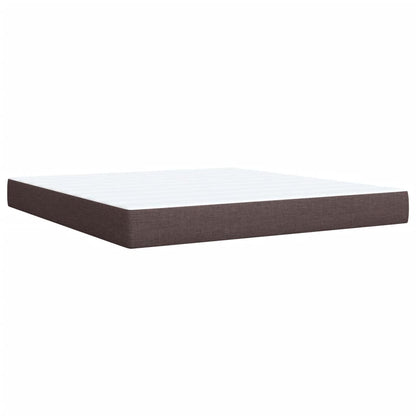 Giroletto a Molle con Materasso Marrone Scuro 180x200cm Tessuto | homemem39