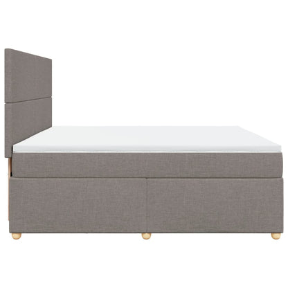 Giroletto a Molle con Materasso Tortora 200x200 cm in Tessuto | homemem39