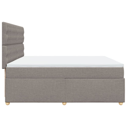 Giroletto a Molle con Materasso Tortora 200x200 cm in Tessuto | homemem39
