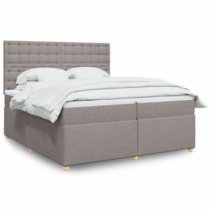 Giroletto a Molle con Materasso Tortora 200x200 cm in Tessuto | homemem39