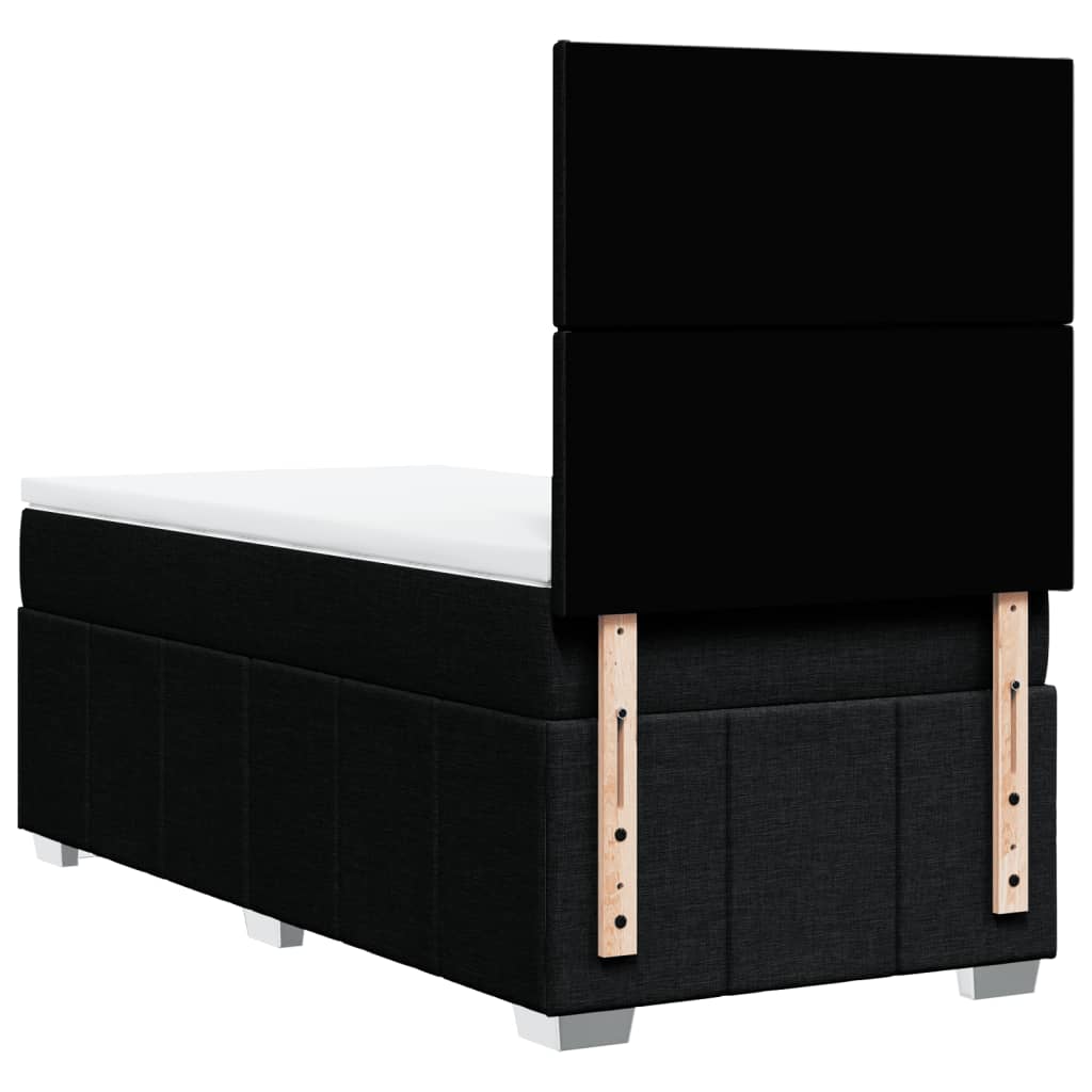 Giroletto a Molle con Materasso Nero 80x200 cm inTessuto | homemem39
