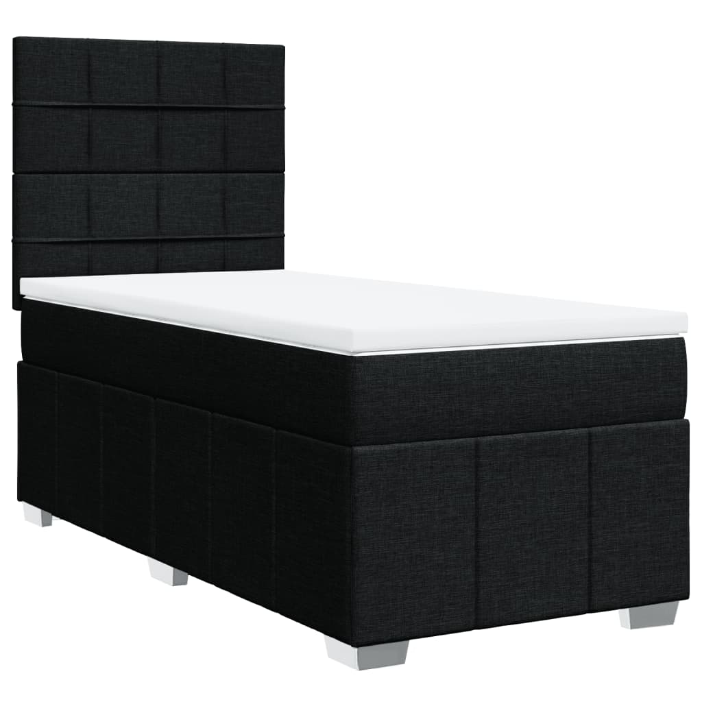 Giroletto a Molle con Materasso Nero 80x200 cm inTessuto | homemem39