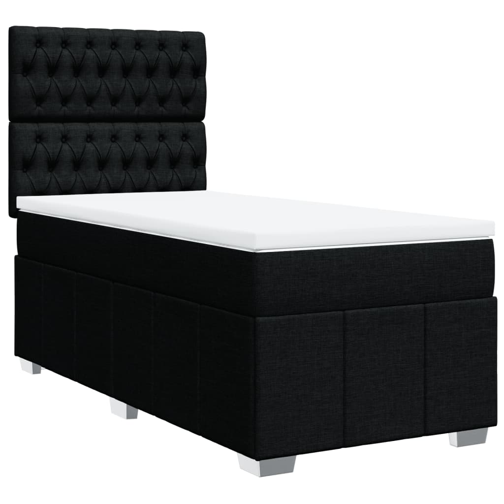 Giroletto a Molle con Materasso Nero 80x200 cm inTessuto | homemem39