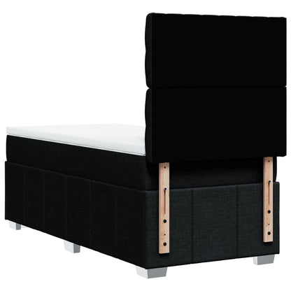 Giroletto a Molle con Materasso Nero 80x200 cm inTessuto | homemem39