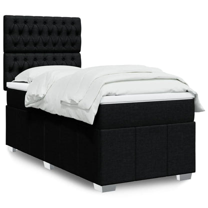 Giroletto a Molle con Materasso Nero 80x200 cm inTessuto | homemem39