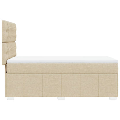 Giroletto a Molle con Materasso Crema 80x200 cm inTessuto | homemem39