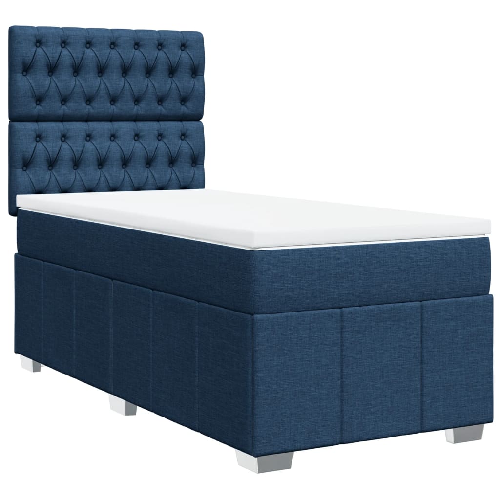 Giroletto a Molle con Materasso Blu 80x200 cm inTessuto | homemem39