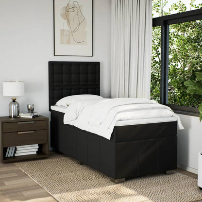 Giroletto a Molle con Materasso Nero 80x200 cm inTessuto | homemem39
